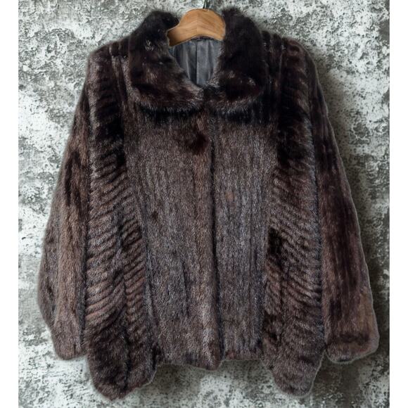 Severyn Furs Jackets & Blazers - Ranch Mink Fur Coat Severyn Furs Short Jacket Womens Sz 10 PRISTINE Stored VTG